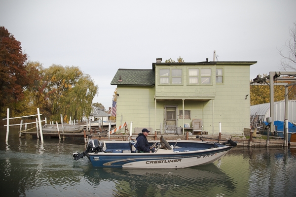 A canal in the Jefferson-Chalmers neighborhood