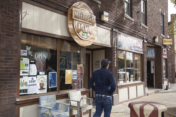 The neighborhood commercial district along Lahser Road in Old Redford