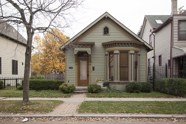 A shotgun house on Leverette Street in Corktown, Detroit's oldest neighborhood