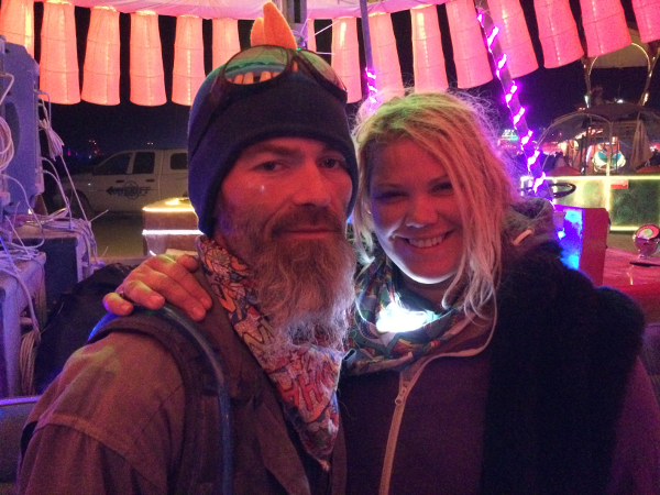 Eddy and Gillian under Scrubby