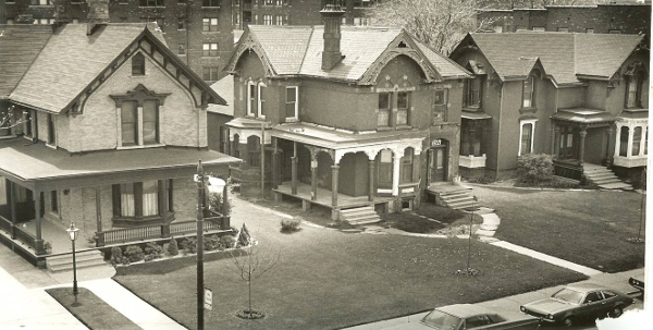 West Canfield in the 1970s. (Beulah Croxford's house on the left)