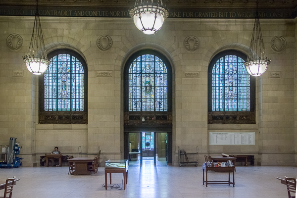 Zodiac windows in Strohm Hall