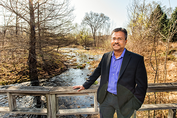 Sanjiv Sinha, Ph.D., vice president for water resources at ECT and the project manager for a GLPF-funded study that identifies options for leveraging private investment for green infrastructure.