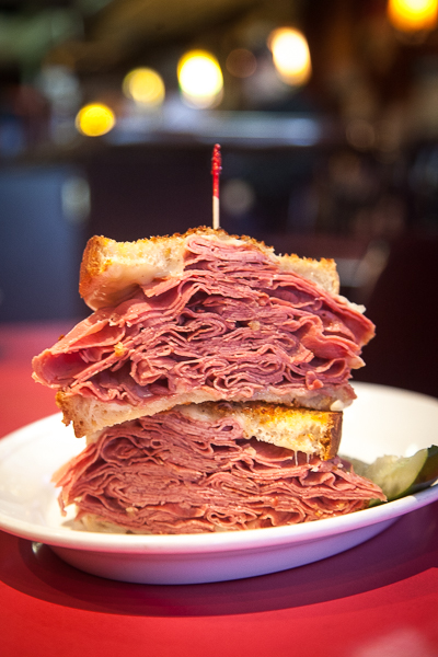 Vivio's corned beef sandwich, featuring Grobbel's meat