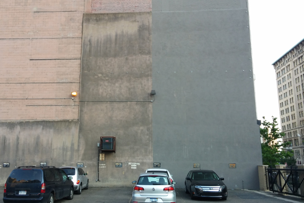 The wall where Color Cubes once stood