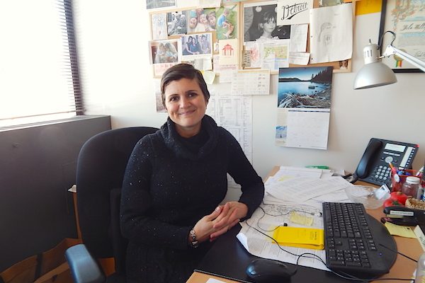 Jela Ellefson in her office at the Eastern Market Corporation