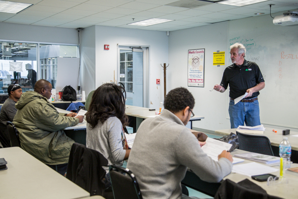 Marty Thompson leads a lead abatement course at the Detroit Training Center