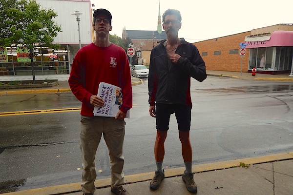 Organizers Steve Hughes (left) and Steve Panton on Jos. Campau