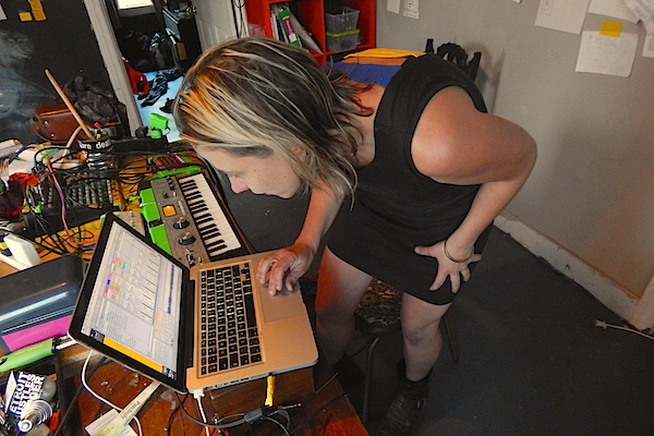 Tess Miller in her studio at Keinhaus