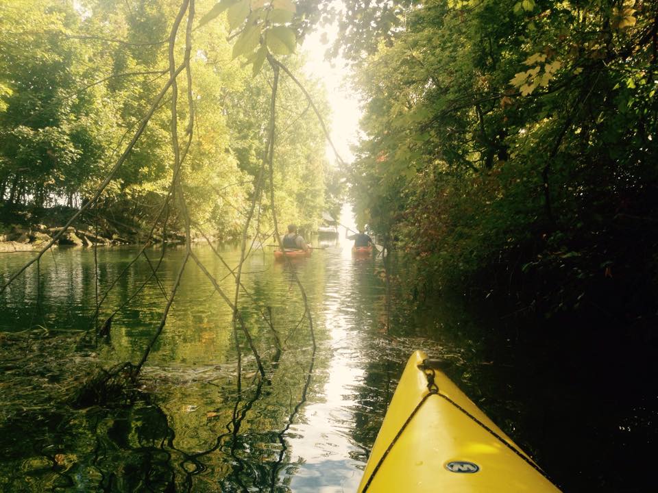 Kayaking the canals on Belle Isle with Detroit River Sports