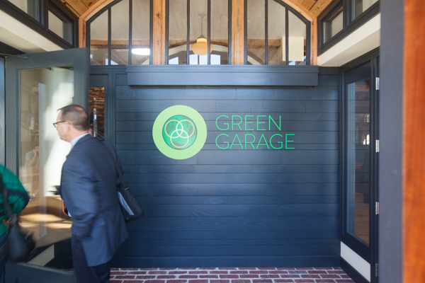 The lobby of the Green Garage