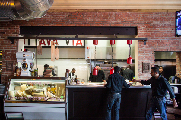The kitchen at Ottava Via