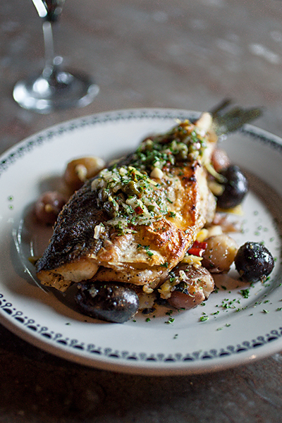 Seared branzino at Ottava Via