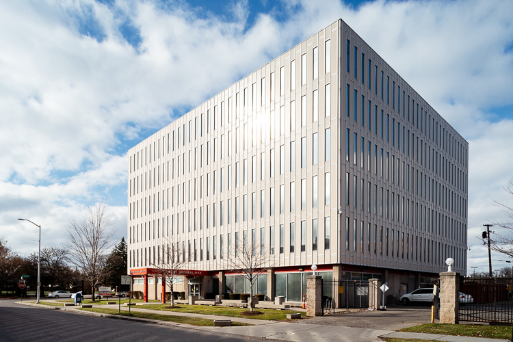 Building that houses WNUC studio in the North End