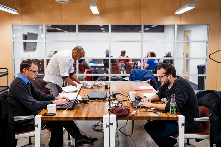 The Street Democracy team (left to right): Charles Hobbs, Jayesh Patel, and Nick Aquino