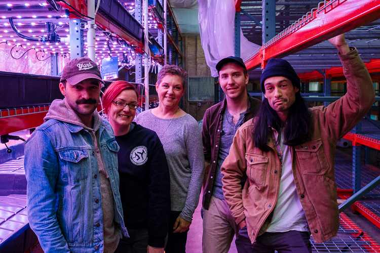 Planted team (from left to right): Hunter Moore, Colleen Novkov, Kimberly Buffington, Todd Blevins, and Kai Misner
