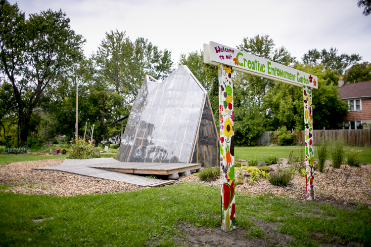 The Creative Empowerment Garden, next to the treehouse
