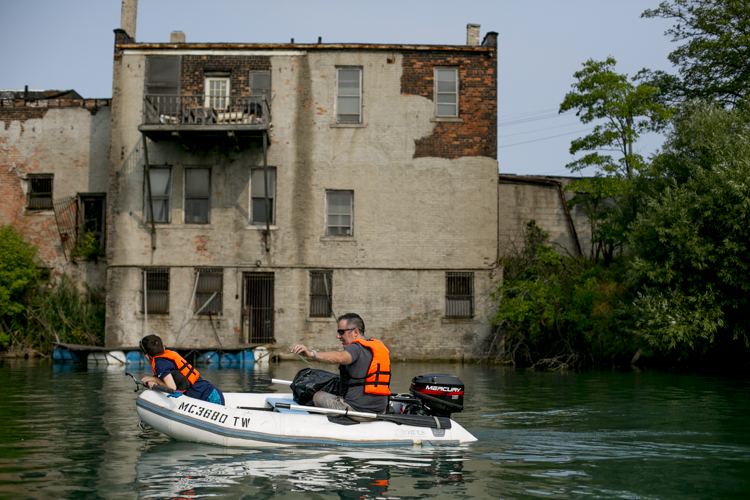 Tom and Mark Nardone travel around in their boat near Delray