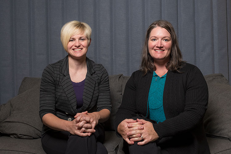 Project PEACE coordinator Gina Zerka and Refugee Development Center director Erika Brown-Binion.
