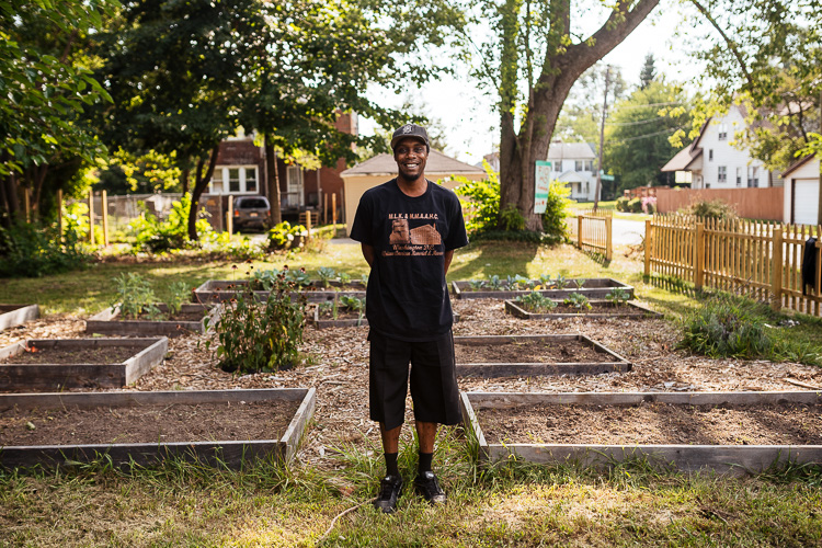 Michael Dones at Mo-Flo Community Garden
