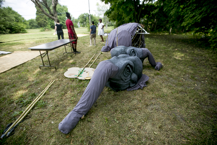 Elephant puppets made by Lindsay McCaw