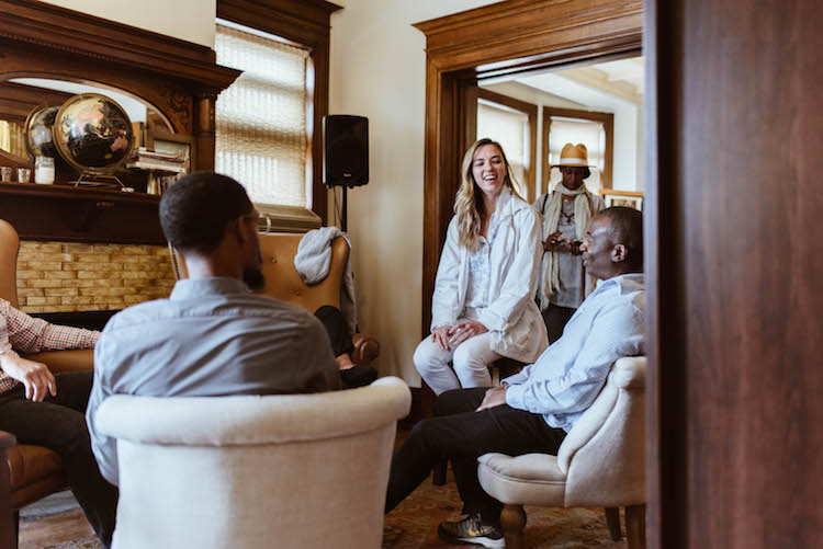 In the parlor of the Urban Consulate