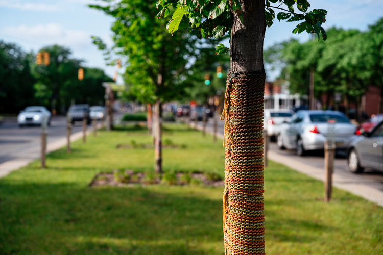 Detroit Fiberworks display on Livernois Avenue