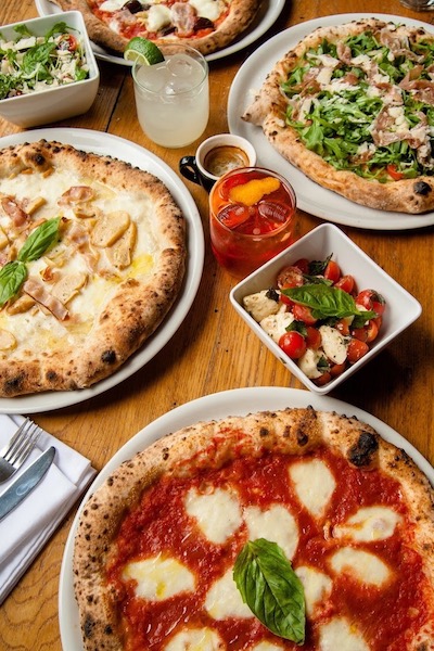 Pizza and salads at PizzaPlex