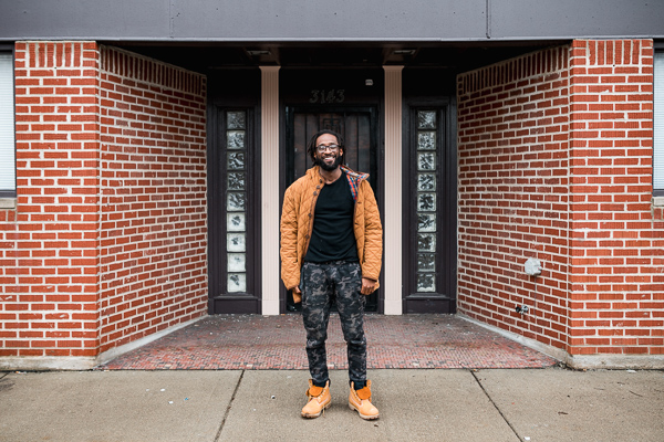 Corey Williams outside his company's 8,000 square-foot mixed-use development