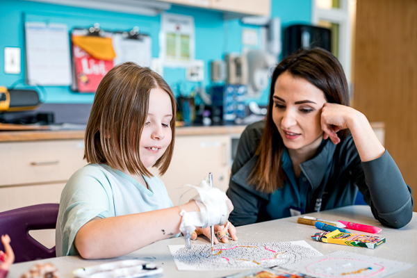 Goldsmith during an art therapy session