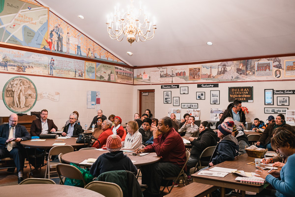 Attendees of a community meeting at the Delray Rec Center on air quality assessment - Jan. 25, 2018