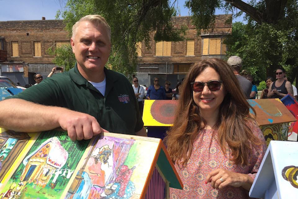 Kim Kozlowksi, founder of the Detroit Little Libraries campaign