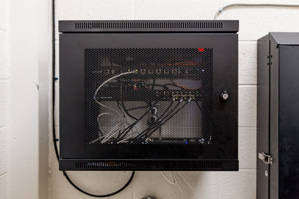 Wireless router at WNUC - Photo by Nick Hagen