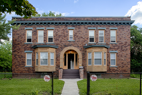 Exterior of a renovated Century Partners apartment building in the North End