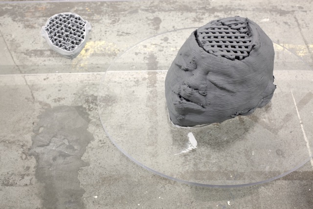 Detail of "The Consequence of Platforms" (2016), Aluminum, stainless steel, ceramic, marble - Courtesy of MOCAD