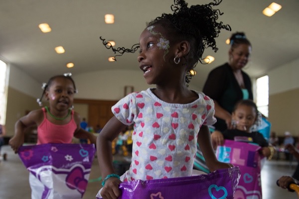 Sack race at Matrix Head Start