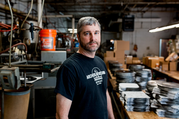 Mike Archer, owner of Archer Record Pressing