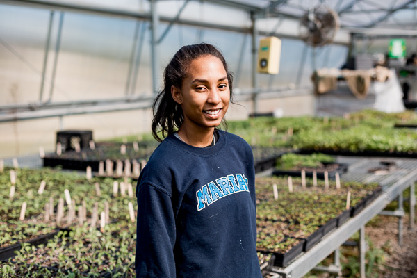 Jordan Polk, 17, a youth apprentice with Keep Growing Detroit