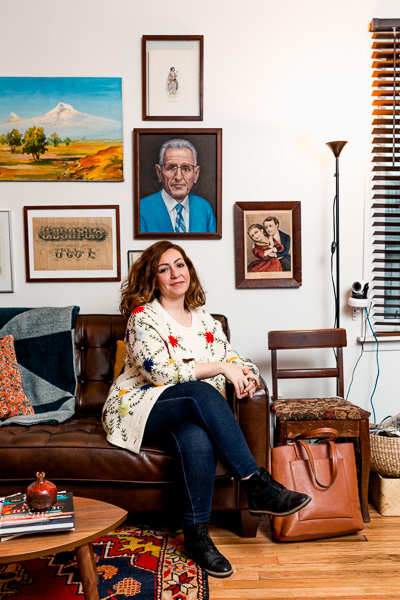 Liana Aghajanian, journalist and Write a House winner, in her home