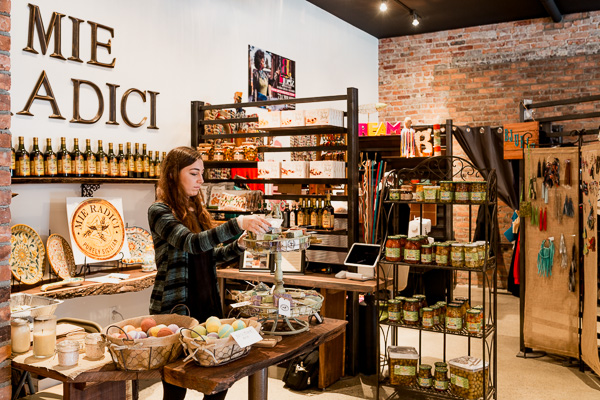 Hayley Marino, owner of Mie Radici, which sells Sicilian olive oil and products made from olive oil