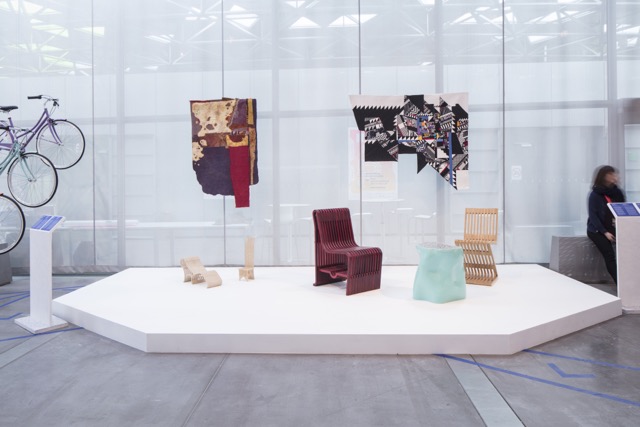 "FOAM-O," a seating area developed out of scrap material from Lear's foam plant