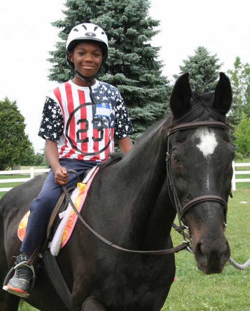 Deantae rides Dante (horse)