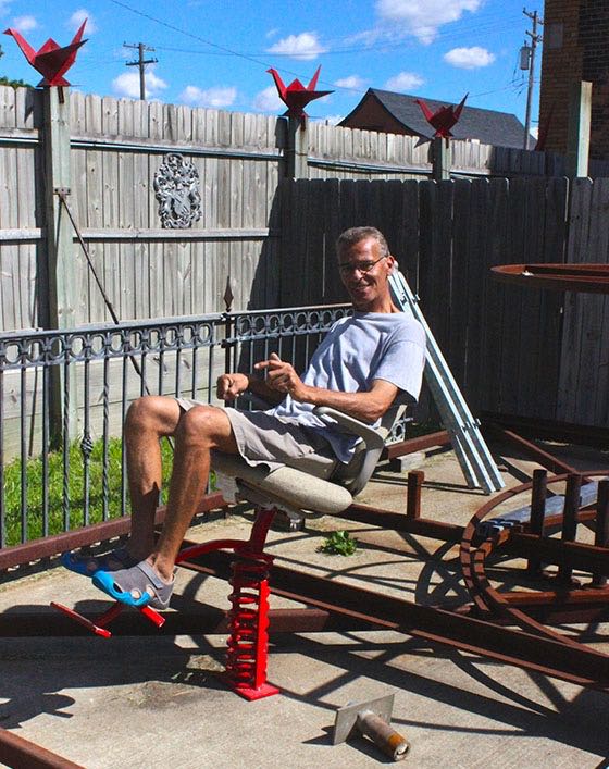 Nielbock poses on one of his engineering projects