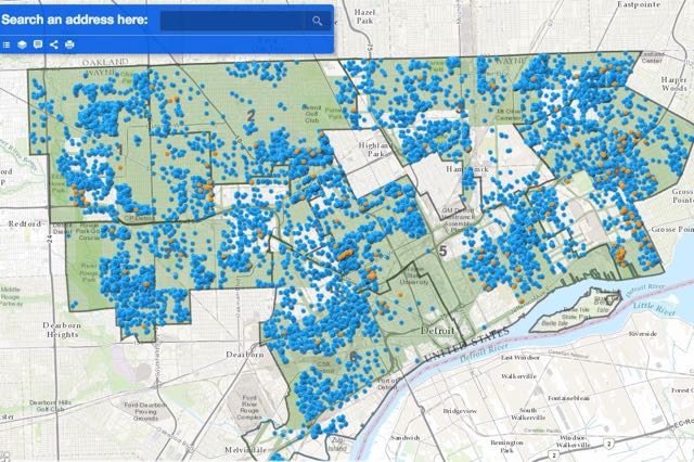 City of Detroit's Demolition Tracker, which shows all completed and pending demolitions in the city