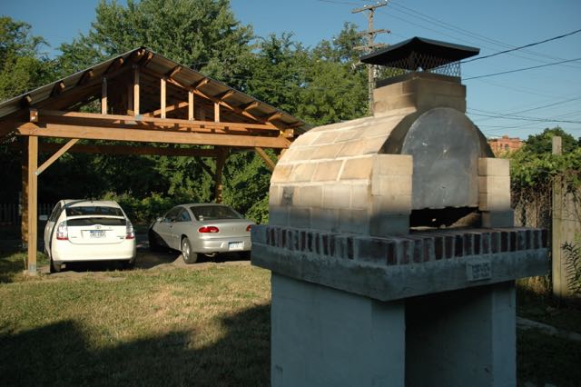 Brick oven and carport