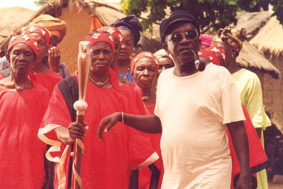 Sembene on the set of his final film, "Moolaadé" - photo courtesy of Jason Silverman
