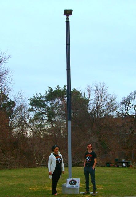 One of Soulardarity's street lights