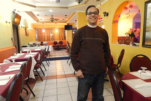 Kamal Rahman of BAPAC at Aladdin Sweets and Cafe