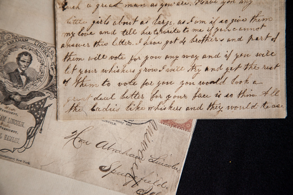 Grace Bedell's letter to President Lincoln encouraging him to grow his whiskers