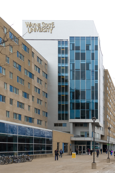 One of three dormitories Wayne State built in the 2000s